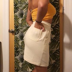 Inès de la Fressange x Uniqlo white terry skirt